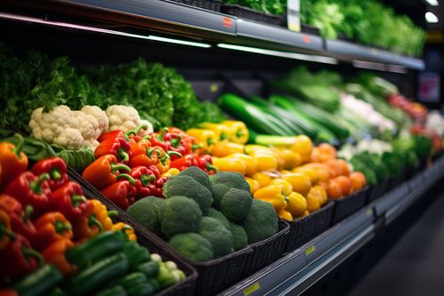 農(nóng)產(chǎn)品新鮮蔬菜貨架攝影圖的藝術(shù)與商業(yè)價(jià)值